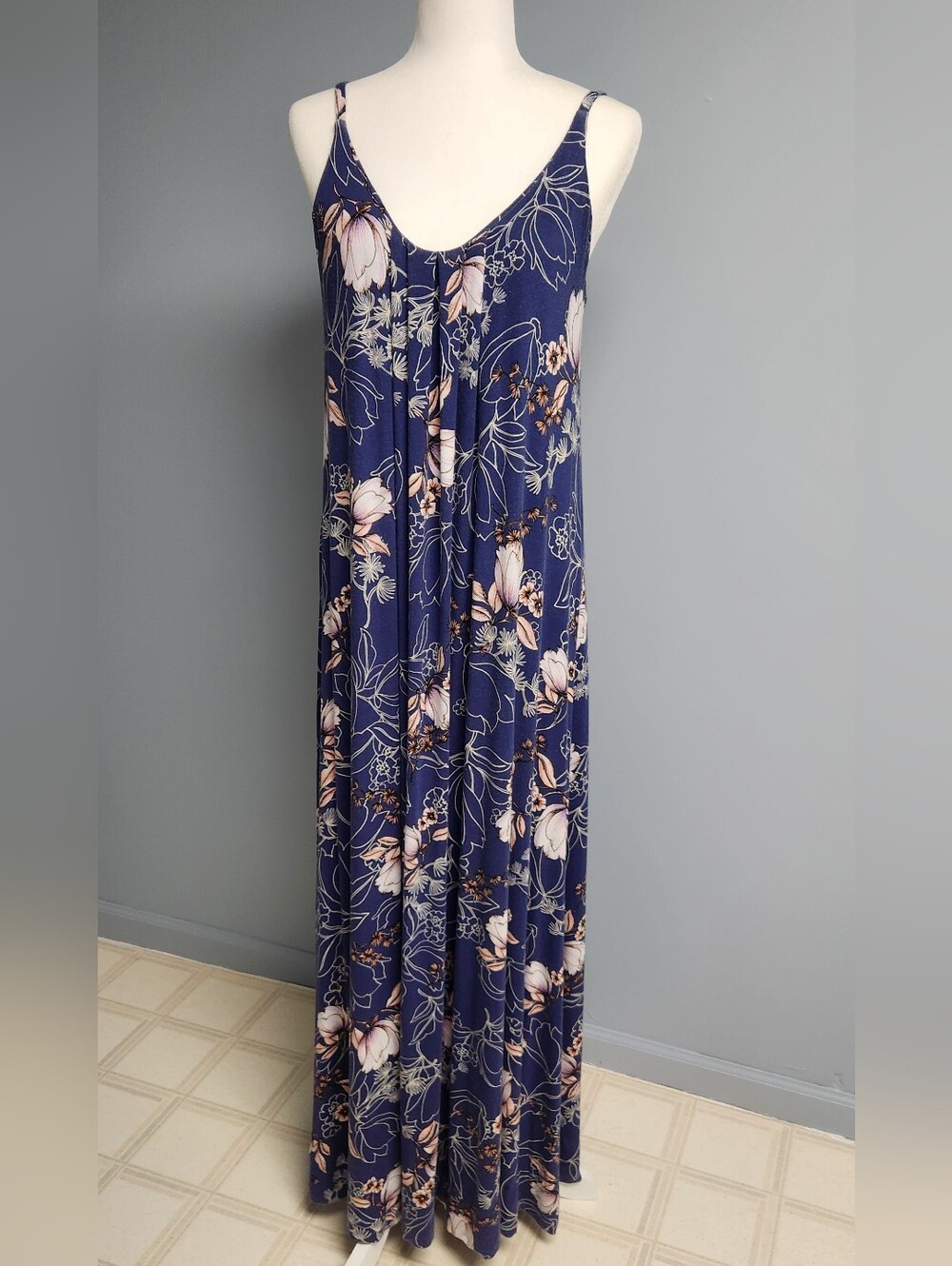 Cynthia Rowley Navy and Pink Floral Dress